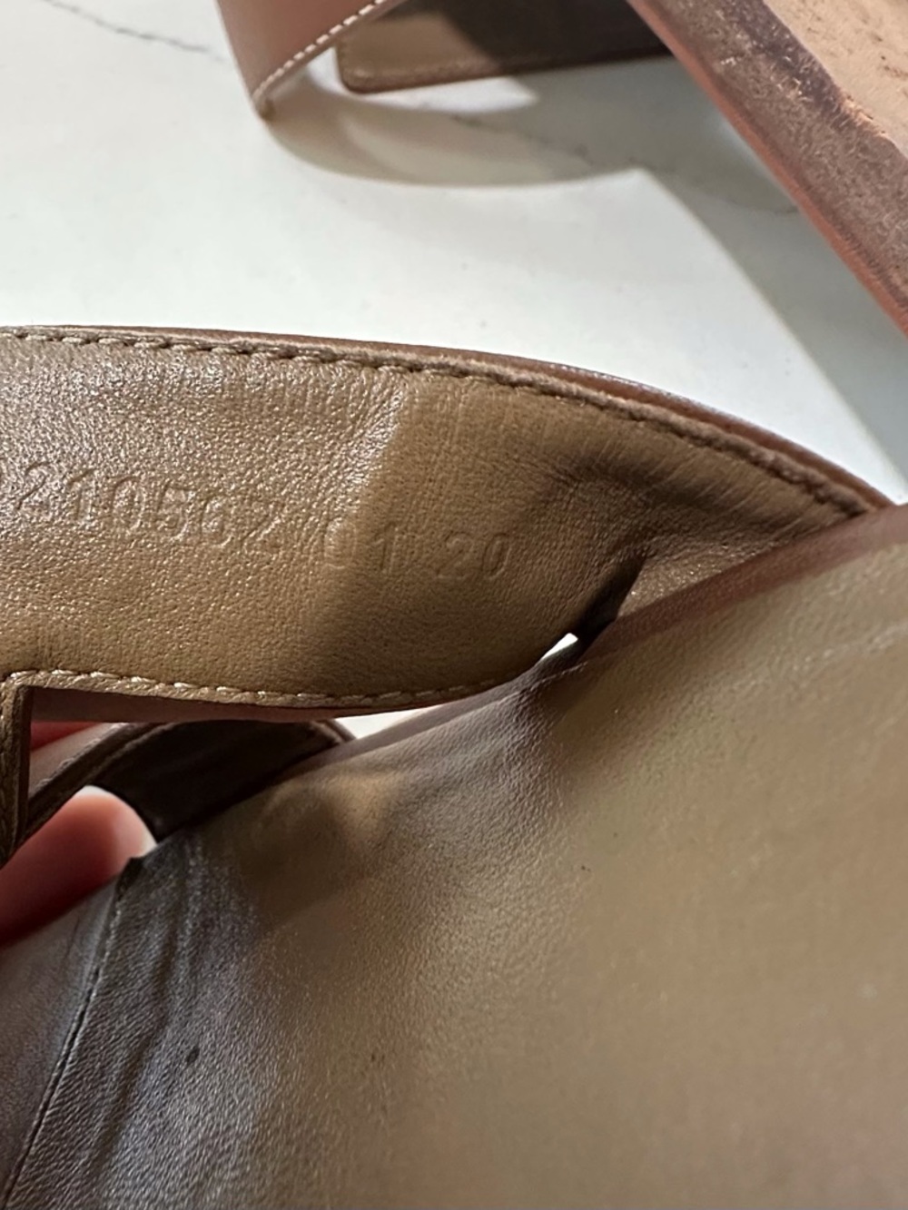 Brown HERMES Oran Sandals - Picture 3 of 5